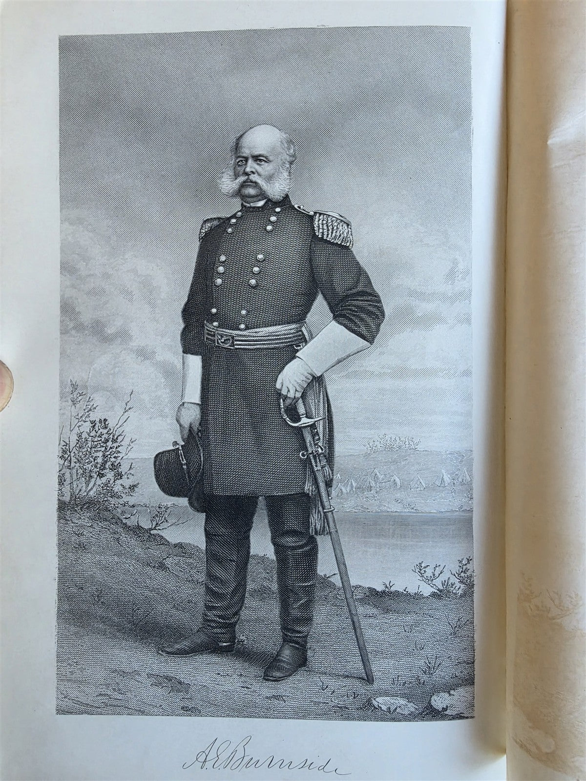 1882 LIFE & PUBLIC SERVICES of AMBROSE BURNSIDE SOLDIER CITIZEN STATEMAN antique