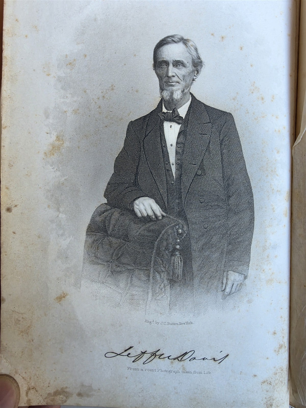 1869 LIFE OF JEFFERSON DAVIS w/ SECRET HISTORY of the SOUTH CONFEDERACY antique
