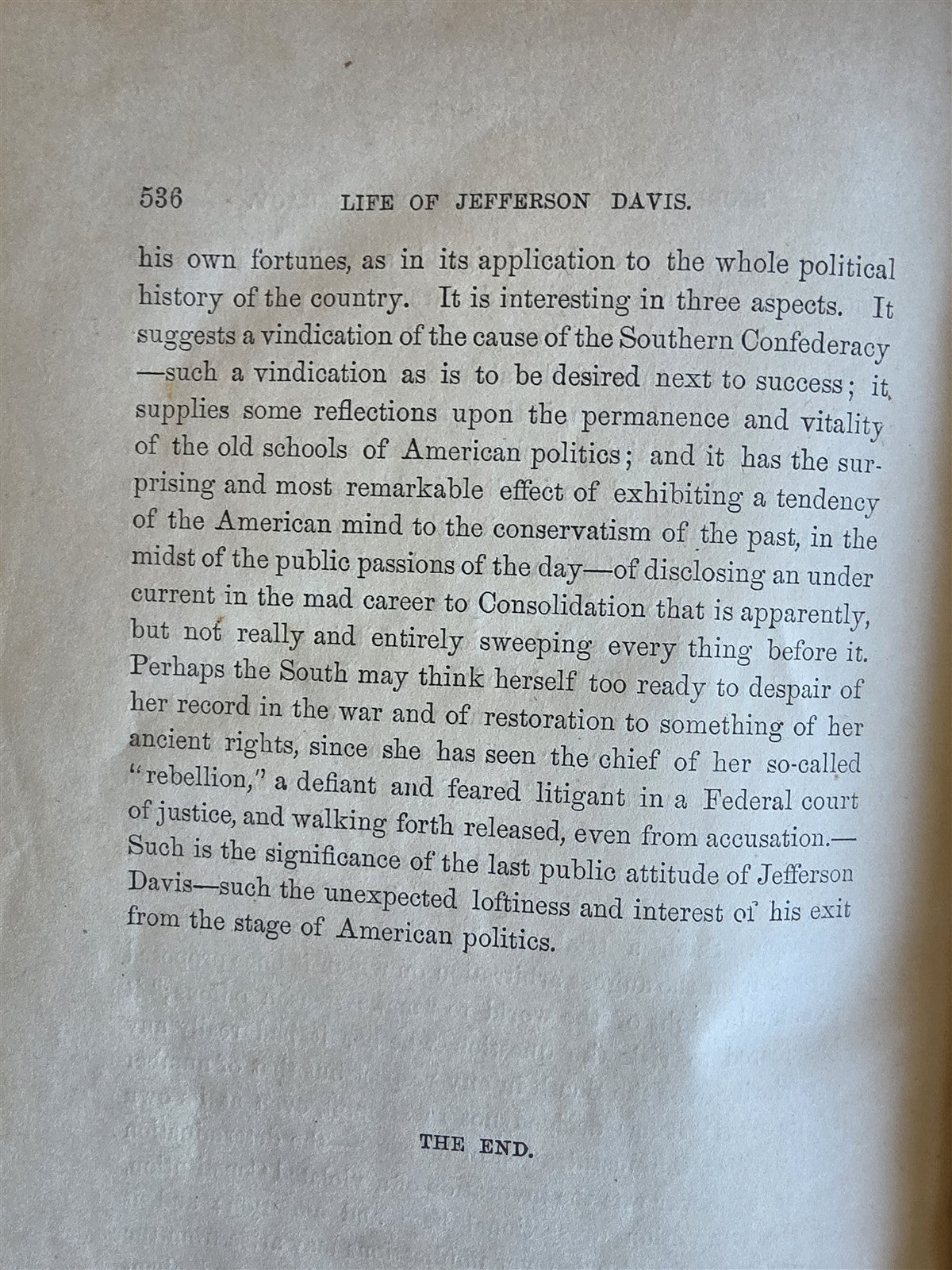 1869 LIFE OF JEFFERSON DAVIS w/ SECRET HISTORY of the SOUTH CONFEDERACY antique