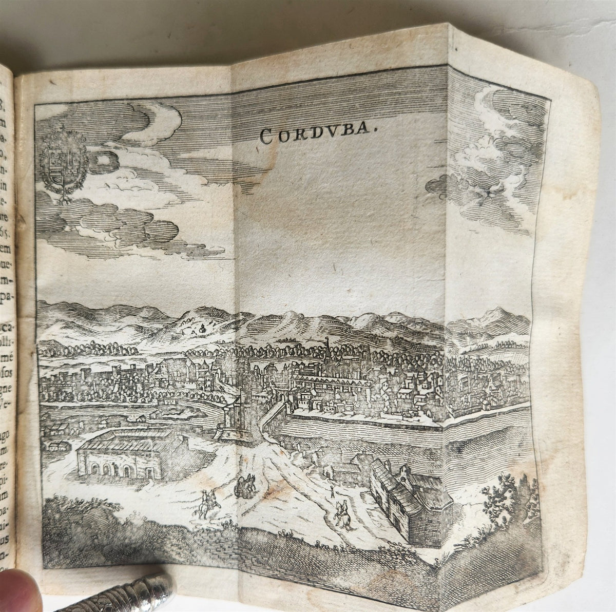 1656 HISPANIAE et LUSITANIAE antique ILLUSTRATED w/ MAPS vellum binding w/clasps