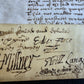 1617 MANUSCRIPT INDENTURE on VELLUM in ENGLISH Roughton Earl of Lincoln antique