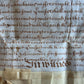 1600s MANUSCRIPT INDENTURE on VELLUM in ENGLISH antique 13 x 26"