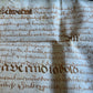 1600s MANUSCRIPT INDENTURE on VELLUM in ENGLISH antique 13 x 26"