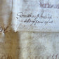1600s MANUSCRIPT INDENTURE on VELLUM in ENGLISH antique 13 x 26"