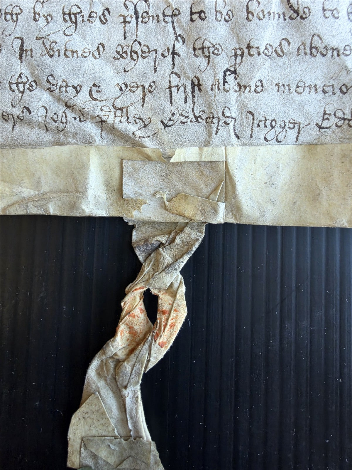1509-1547 HENRY VIII era MANUSCRIPT INDENTURE on VELLUM in ENGLISH antique 11x12