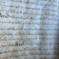 1685 MANUSCRIPT INDENTURE on VELLUM in ENGLISH antique 20x24.5"