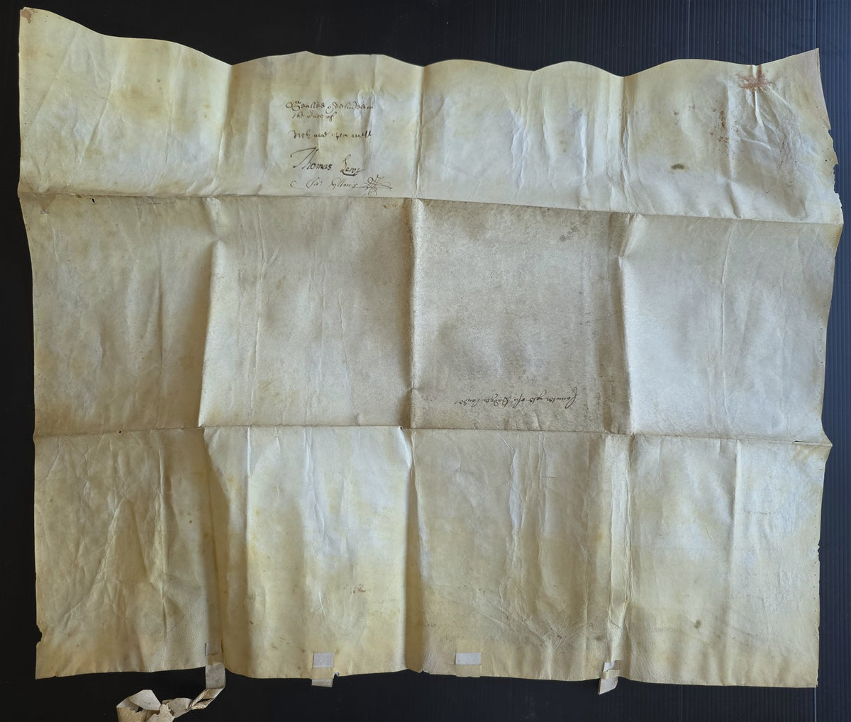 1685 MANUSCRIPT INDENTURE on VELLUM in ENGLISH antique 20x24.5"