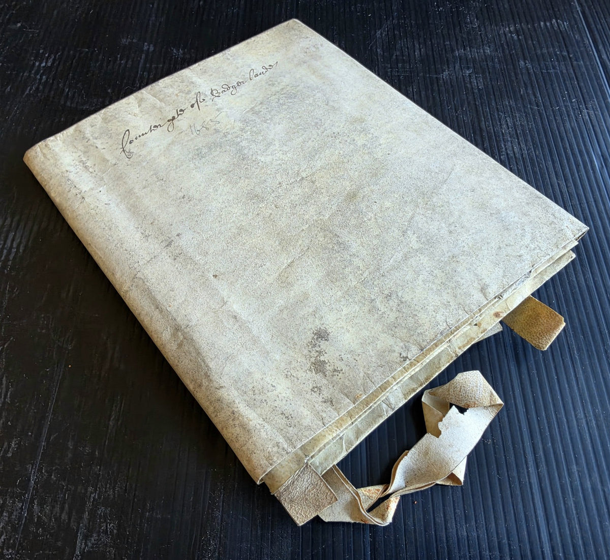 1685 MANUSCRIPT INDENTURE on VELLUM in ENGLISH antique 20x24.5"