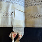 1673 MANUSCRIPT INDENTURE on VELLUM w/ WAX SEAL in ENGLISH antique 14.5x24"