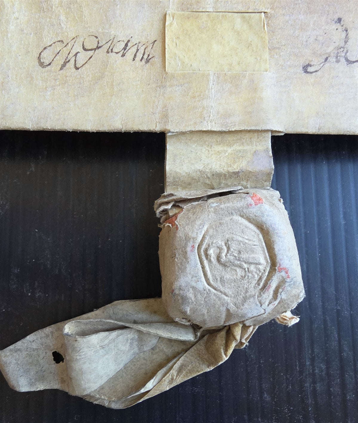 1678-1699 MANUSCRIPT INDENTURE on VELLUM w/ WAX SEAL in ENGLISH antique 15.5x22"