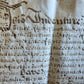 17th century MANUSCRIPT INDENTURE on VELLUM in ENGLISH w/ 4 WAX SEALS antique