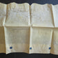 17th century MANUSCRIPT INDENTURE on VELLUM in ENGLISH w/ 4 WAX SEALS antique