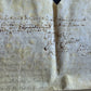 17th century MANUSCRIPT INDENTURE on VELLUM in ENGLISH w/ 4 WAX SEALS antique