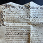 1569 MANUSCRIPT INDENTURE on VELLUM in ENGLISH antique 14 x 21"