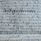1569 MANUSCRIPT INDENTURE on VELLUM in ENGLISH antique 14 x 21"