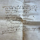 1569 MANUSCRIPT INDENTURE on VELLUM in ENGLISH antique 14 x 21"