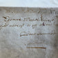 late 17th century MANUSCRIPT INDENTURE on VELLUM in ENGLISH antique 14 x19"