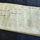 1710 MANUSCRIPT INDENTURE on VELLUM in ENGLISH w/ WAX SEALS antique 13 x 22.5"