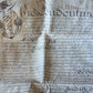1688 MANUSCRIPT INDENTURE on VELLUM in ENGLISH antique 21 x 22.5"