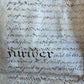1688 MANUSCRIPT INDENTURE on VELLUM in ENGLISH antique 21 x 22.5"