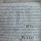 1688 MANUSCRIPT INDENTURE on VELLUM in ENGLISH antique 21 x 22.5"