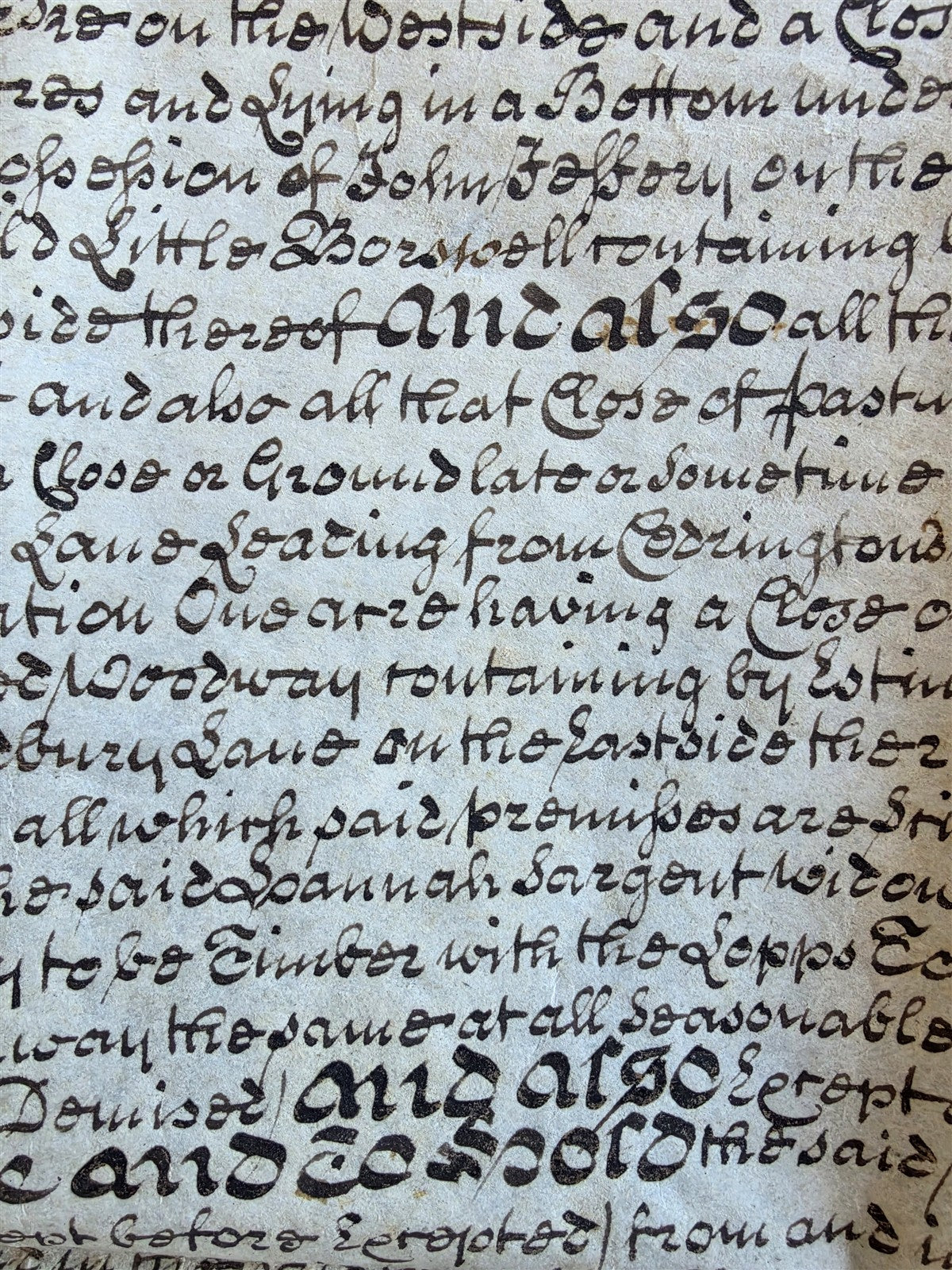 1746 MANUSCRIPT INDENTURE on VELLUM in ENGLISH antique 25 x 29"