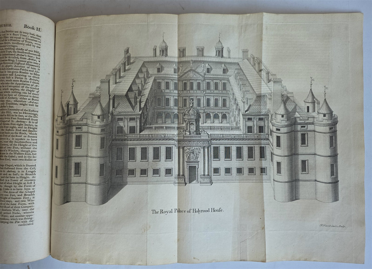 1753 HISTORY of EDINBURGH by WILLIAM MAITLAND antique ILLUSTRATED FOLIO