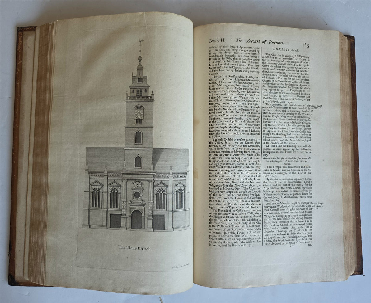 1753 HISTORY of EDINBURGH by WILLIAM MAITLAND antique ILLUSTRATED FOLIO