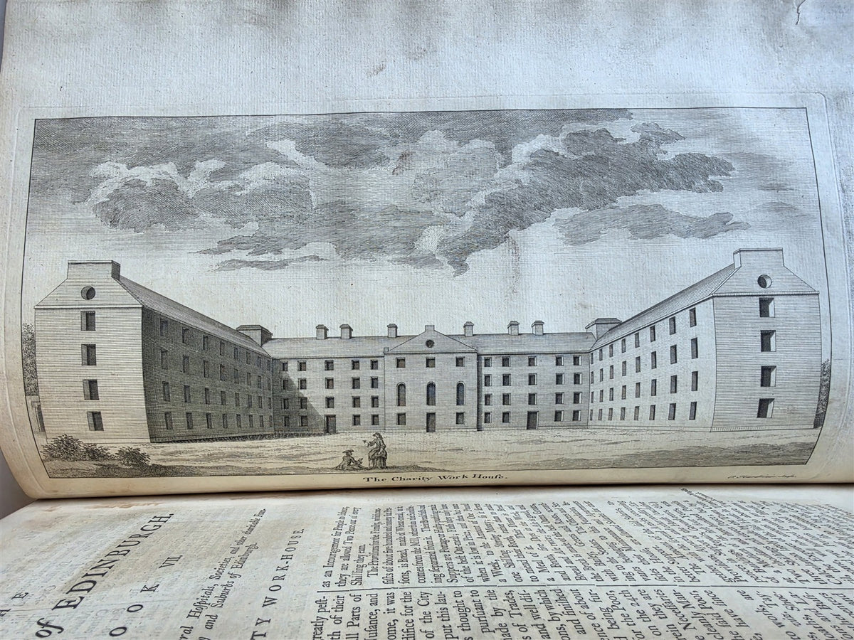 1753 HISTORY of EDINBURGH by WILLIAM MAITLAND antique ILLUSTRATED FOLIO