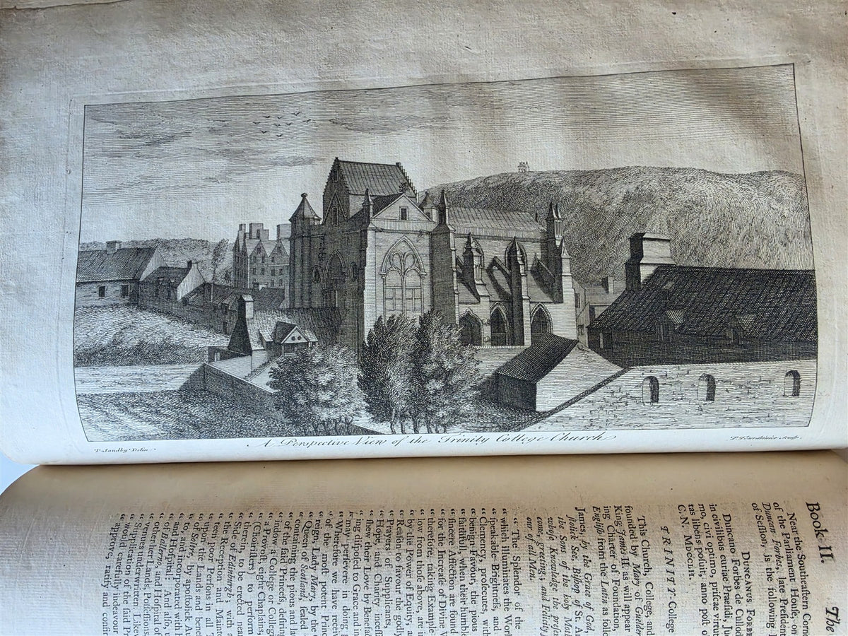 1753 HISTORY of EDINBURGH by WILLIAM MAITLAND antique ILLUSTRATED FOLIO