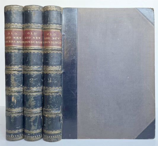 1880 OLD & NEW EDINBURGH its History People & Places antique ILLUSTRATED 3 VOLS