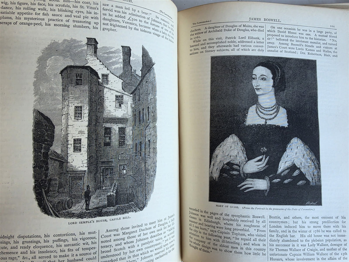 1880 OLD & NEW EDINBURGH its History People & Places antique ILLUSTRATED 3 VOLS