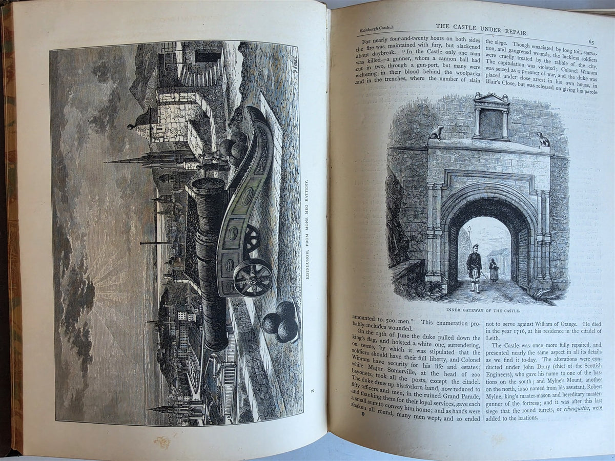 1880 OLD & NEW EDINBURGH its History People & Places antique ILLUSTRATED 3 VOLS