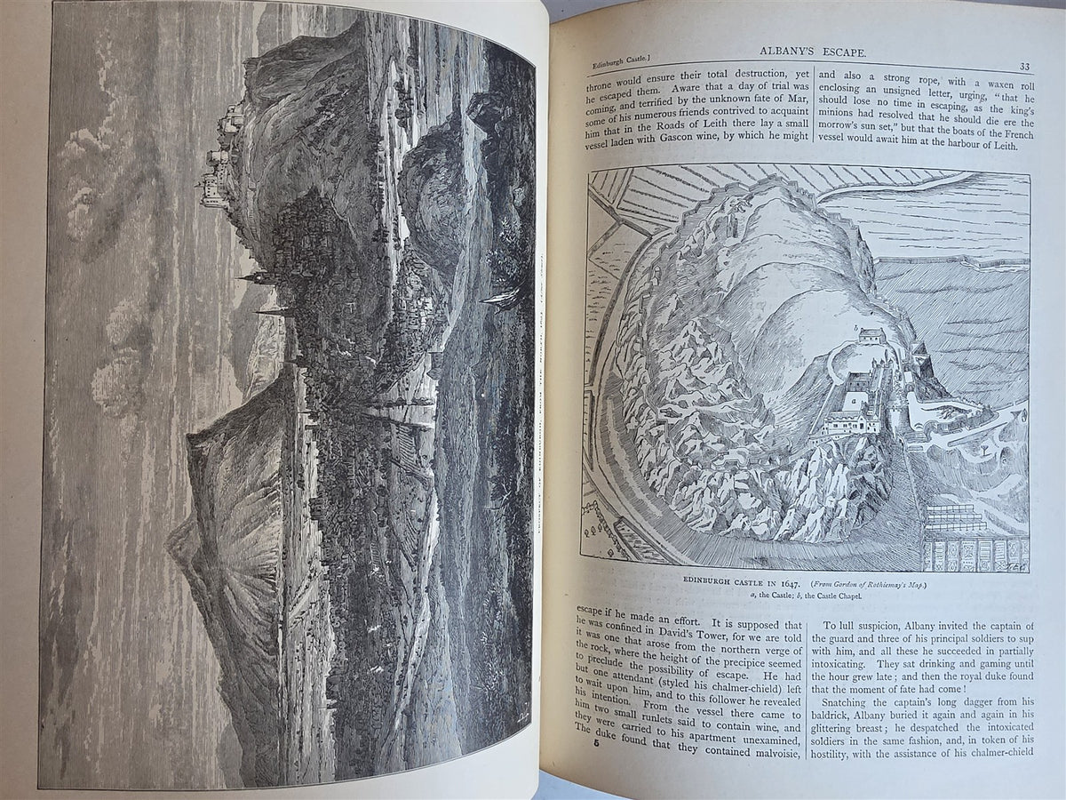 1880 OLD & NEW EDINBURGH its History People & Places antique ILLUSTRATED 3 VOLS