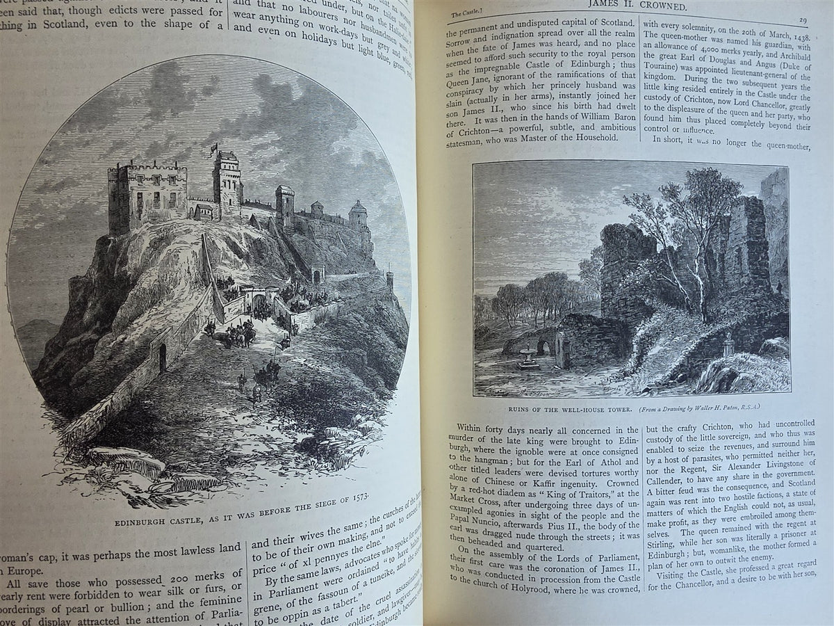 1880 OLD & NEW EDINBURGH its History People & Places antique ILLUSTRATED 3 VOLS