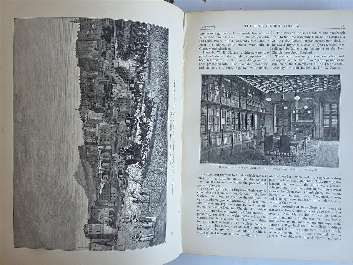 1880 OLD & NEW EDINBURGH its History People & Places antique ILLUSTRATED 3 VOLS