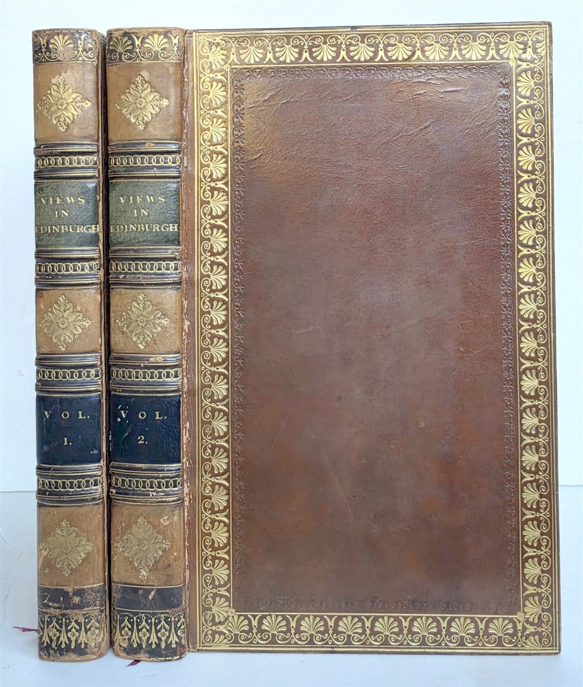 1820 VIEWS of EDINBURGH and its Vicinity antique ILLUSTRATED 2 VOLUMES