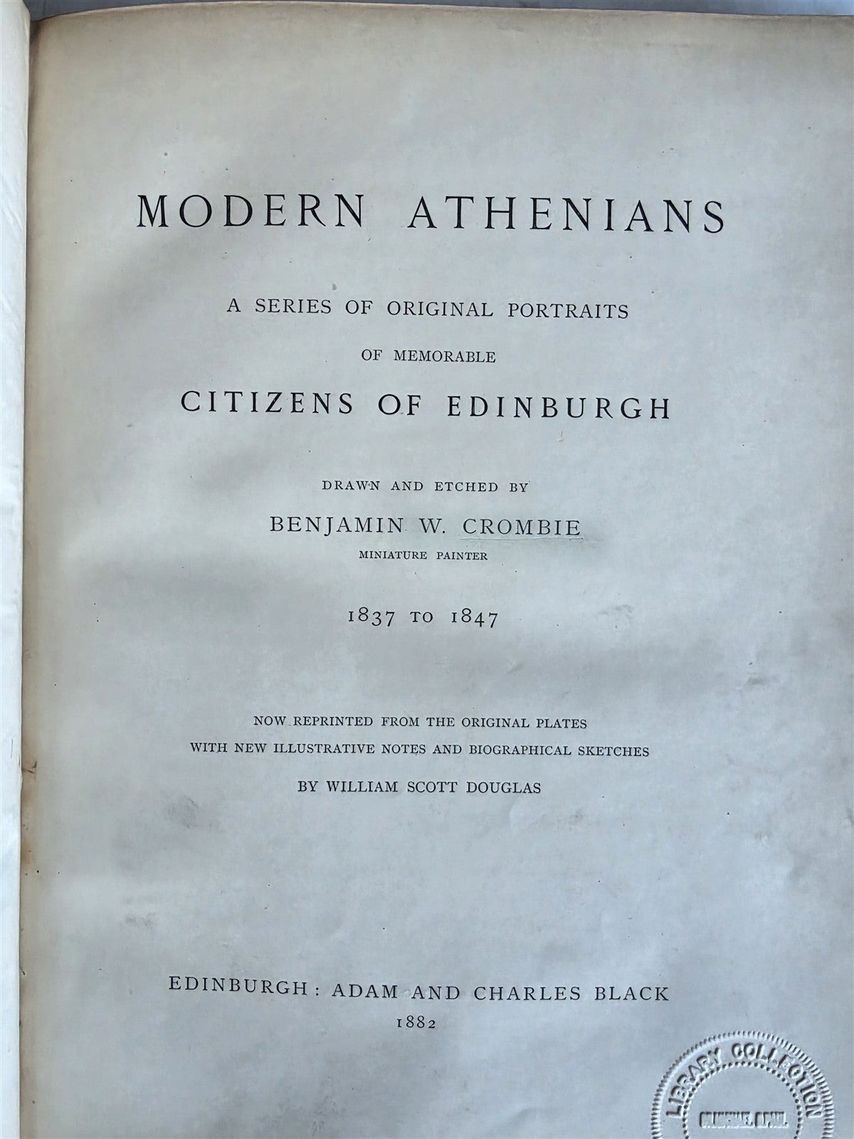 1882 MODERN ATHENIANS Portraits of Citizens of EDINBURGH antique ILLUSTRATED