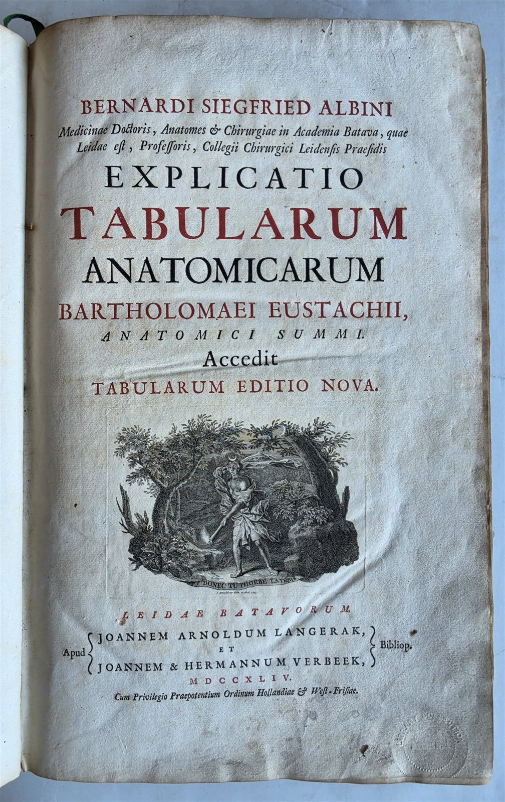 1744 ANATOMICAL TREATISE Tabularum Anatomicarum ILLUSTRATED FOLIO antique
