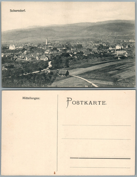 SCHORNDORF GERMANY ANTIQUE POSTCARD w/ STAMP