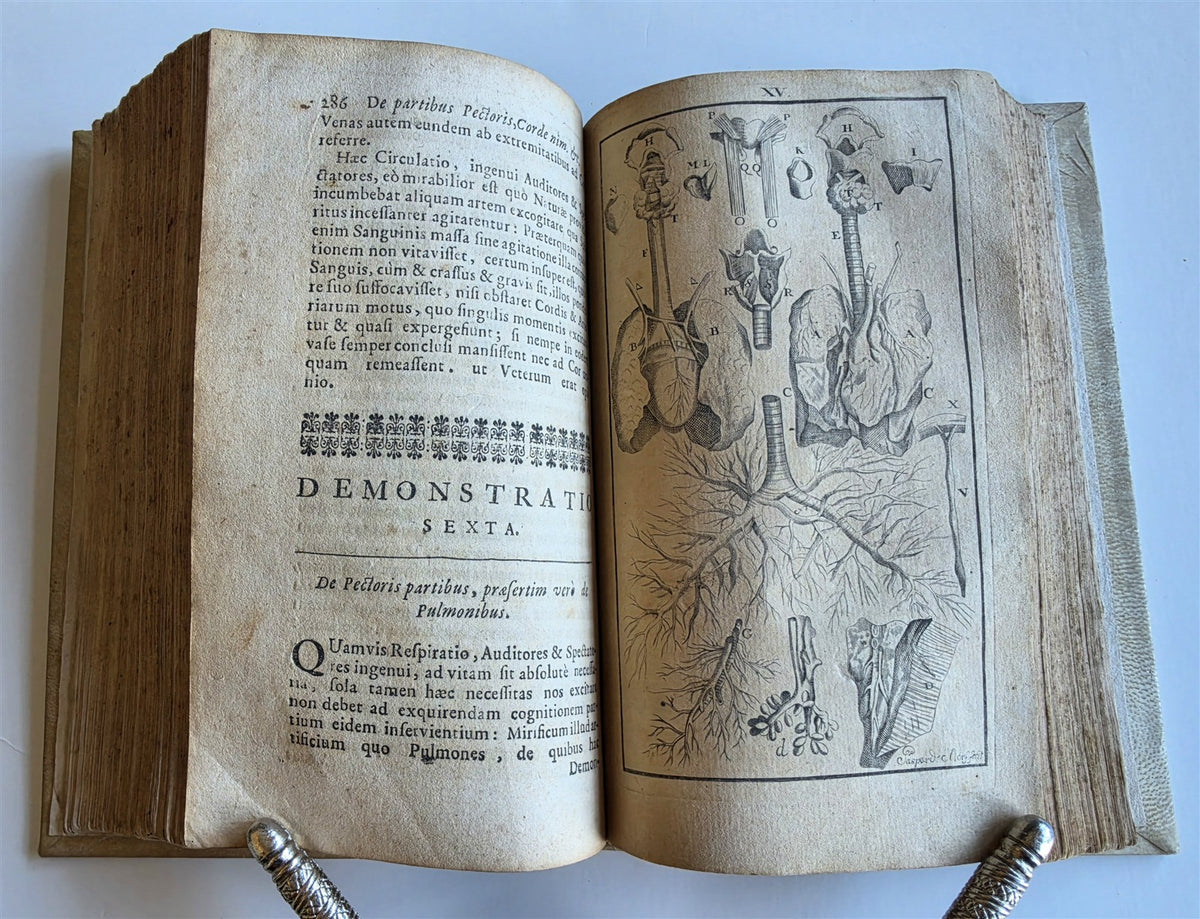 1696 ANATOMICAL TREATISE Anatomia Corporis Humani P.DIONIS antique ILLUSTRATED