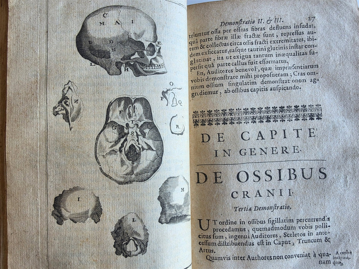 1696 ANATOMICAL TREATISE Anatomia Corporis Humani P.DIONIS antique ILLUSTRATED