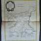 1782 MAP of BULGARIA ROMANIA & TURKEY from ANTONIO ZATTA GEOGRAFI ATLAS antique