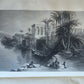 1860s BIBLE in ENGLISH antique ILLUSTRATED 2 FOLIO VOLUMES by A. FLETCHER