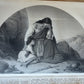 1860s BIBLE in ENGLISH antique ILLUSTRATED 2 FOLIO VOLUMES by A. FLETCHER