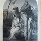 1860s BIBLE in ENGLISH antique ILLUSTRATED 2 FOLIO VOLUMES by A. FLETCHER