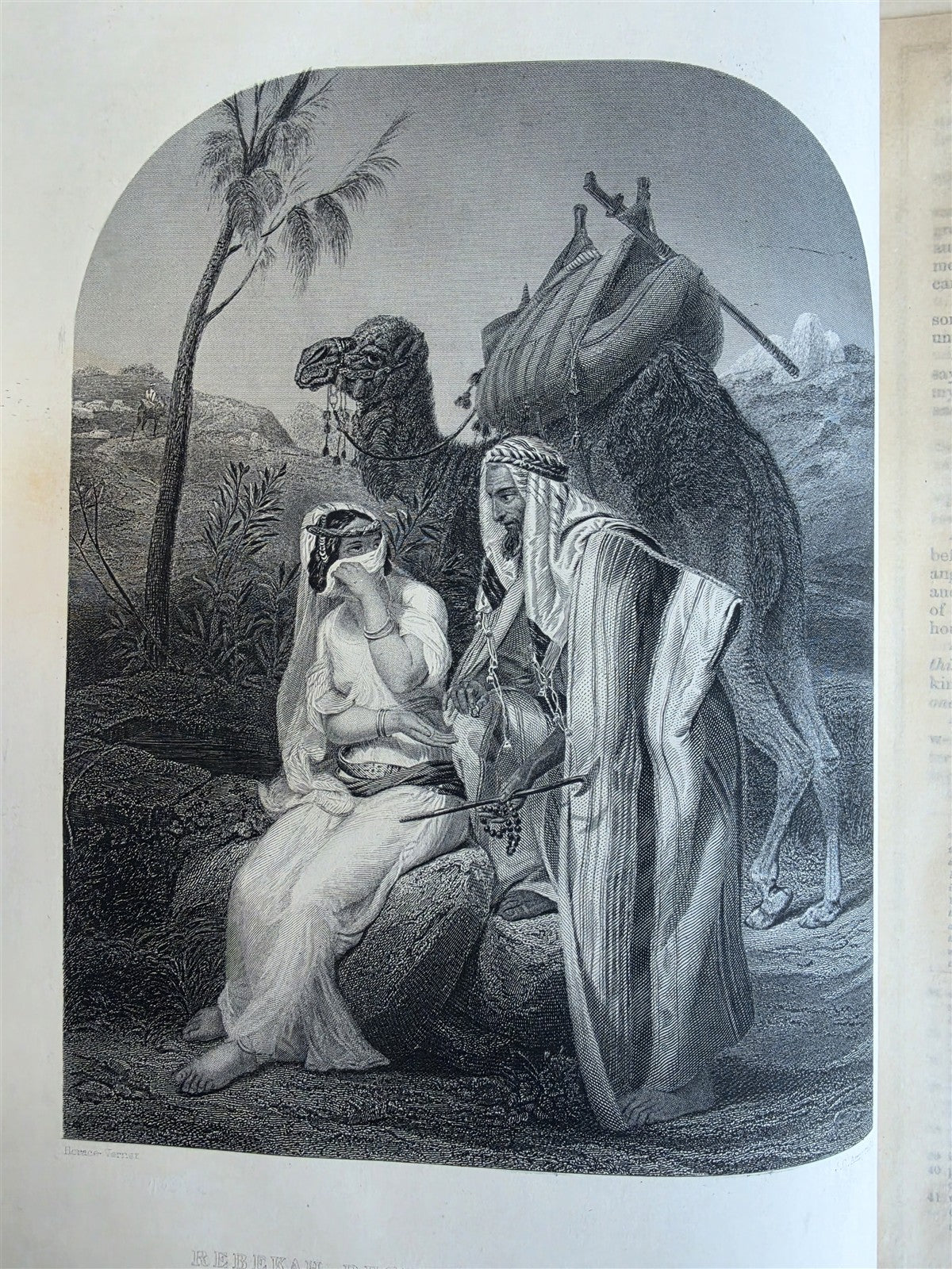 1860s BIBLE in ENGLISH antique ILLUSTRATED 2 FOLIO VOLUMES by A. FLETCHER