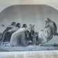 1860s BIBLE in ENGLISH antique ILLUSTRATED 2 FOLIO VOLUMES by A. FLETCHER