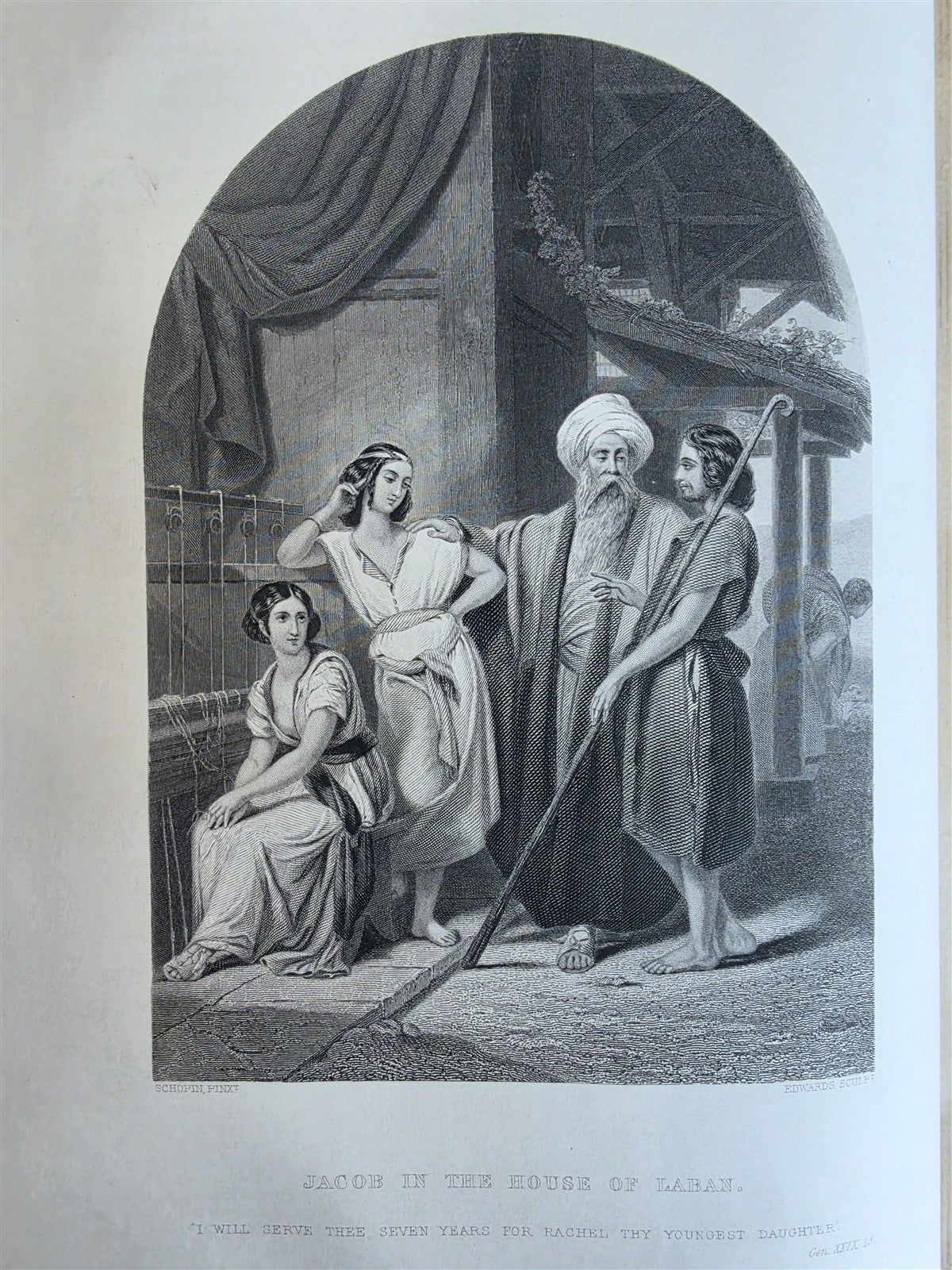 1860s BIBLE in ENGLISH antique ILLUSTRATED 2 FOLIO VOLUMES by A. FLETCHER