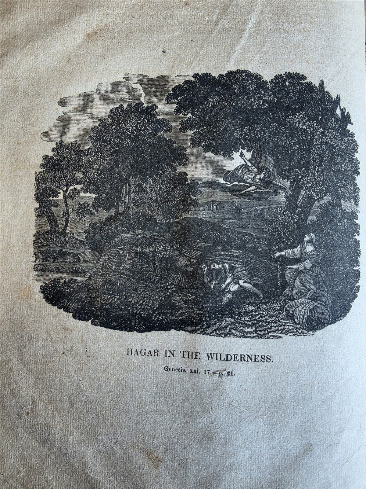 1827 BIBLE in ENGLISH antique ILLUSTRATED Cooperstown NY AMERICANA